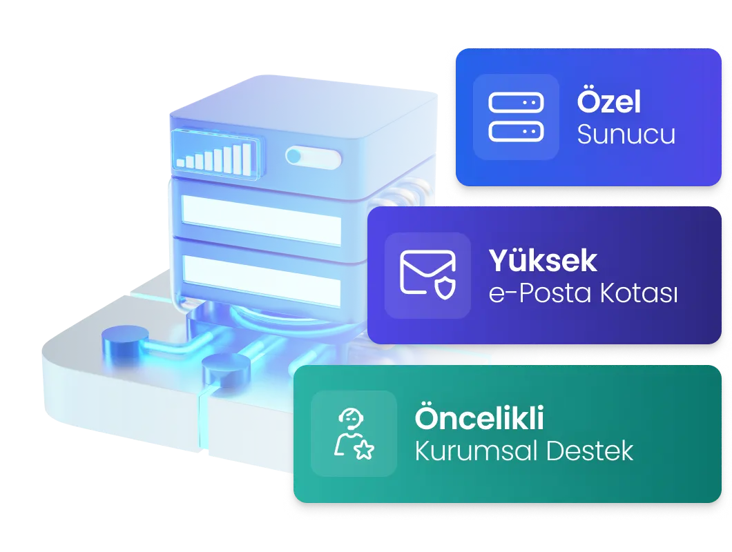 Kurumsal hosting paketleri - optimize edilmiş özel sunucular, mail odaklı kurumsal altyapı ve yüksek e-posta kotası