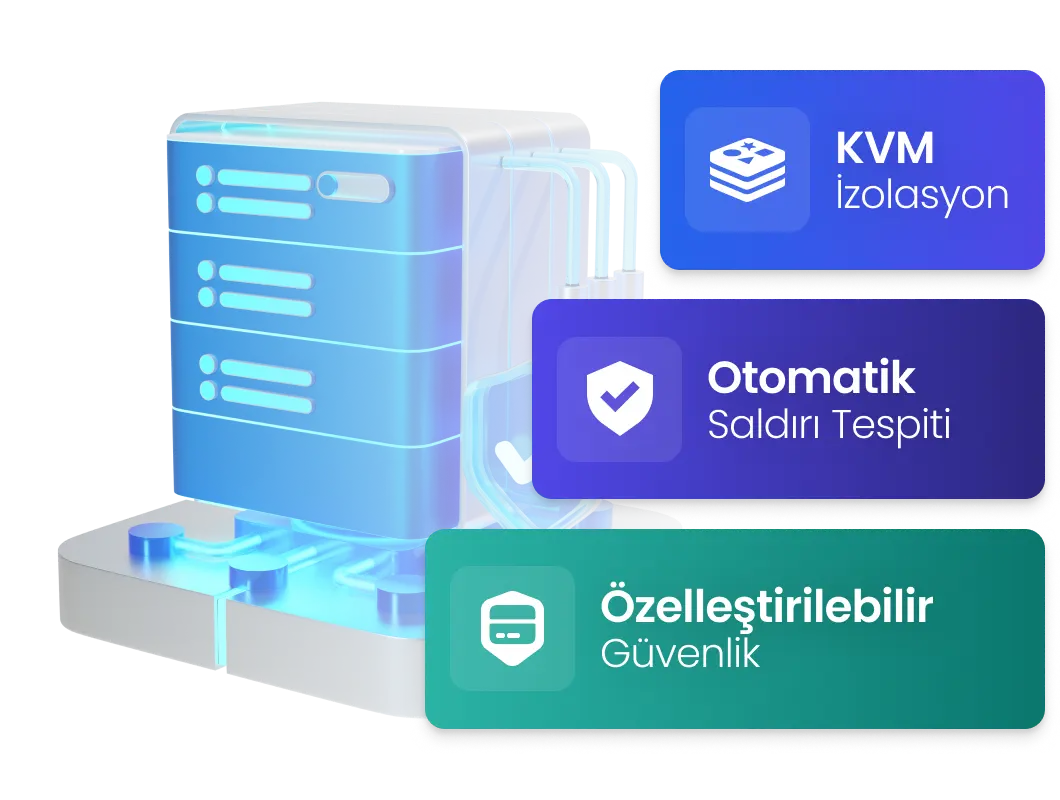 VPS sunucu paketleri - Virtual Private Server, KVM sanallaştırma, NVMe SSD ve root erişimi ile uygun fiyatlı VPS hosting hizmeti