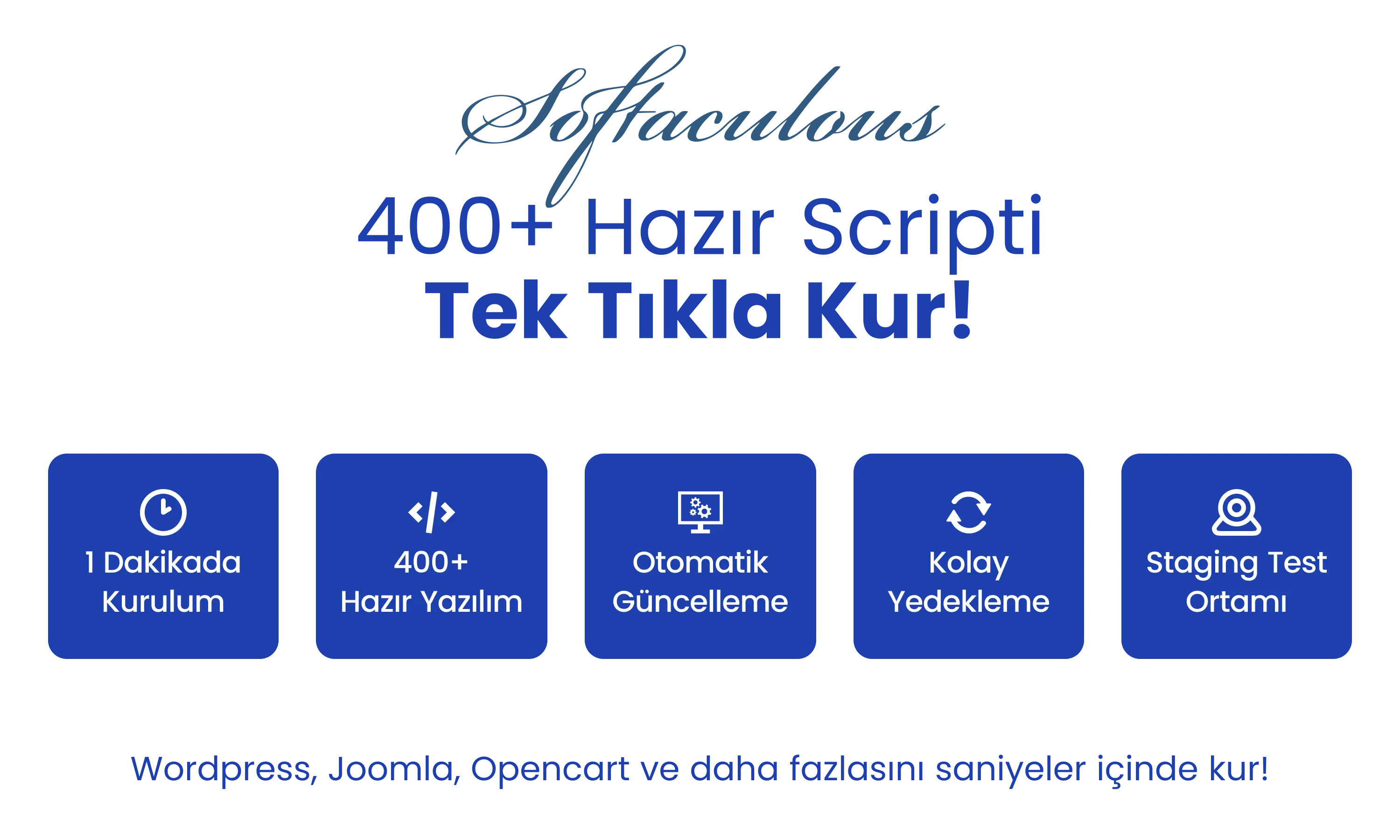 Softaculous ile WordPress ve CMS kurulumu